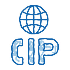 Poster - Voip Ip Calling System doodle icon hand drawn illustration