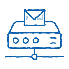 Poster - Messaging Digital Technology doodle icon hand drawn illustration