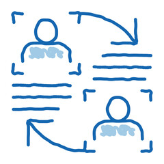 Poster - Personality Information Comparison doodle icon hand drawn illustration