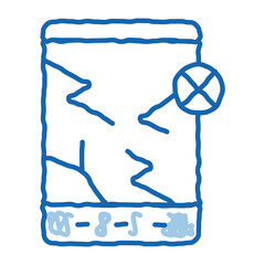Poster - Wrecked Tablet doodle icon hand drawn illustration
