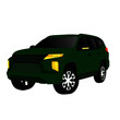 © Sefiyan66  - Vector illustration of a charming green SUV car.