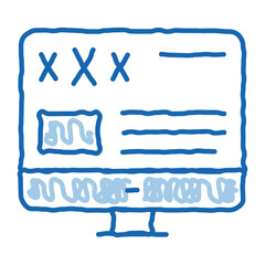 Poster - Porn Web Site doodle icon hand drawn illustration