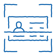 Poster - Document Scanning doodle icon hand drawn illustration