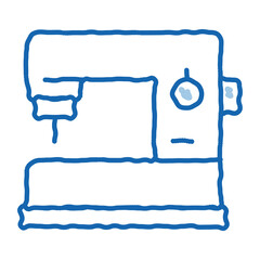 Wall Mural - Sewing Machine doodle icon hand drawn illustration