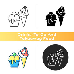 Wall Mural - Ice cream to go icon