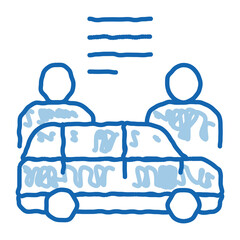 Poster - Car Dealer Buyer doodle icon hand drawn illustration