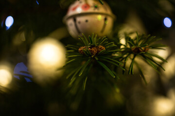 Christmas decoration with warm lights