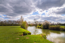 Walking The Ouse Way In Spring On A Sunny Afternoon, Barcombe Mills, England