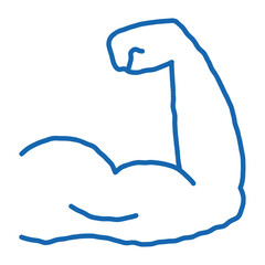 Poster - Arm Muscles doodle icon hand drawn illustration