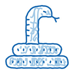 Sticker - Desert Snake doodle icon hand drawn illustration