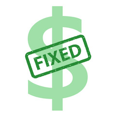 Wall Mural - Fixed cost icon. Clipart image isolated on white background