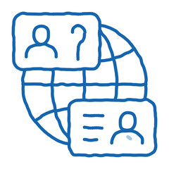 Poster - World Aid Forum doodle icon hand drawn illustration