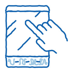 Poster - Hand Touch Tablet doodle icon hand drawn illustration
