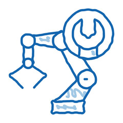 Sticker - Robot Repair doodle icon hand drawn illustration