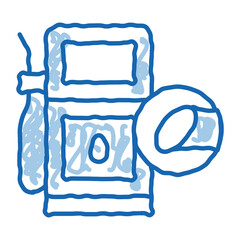 Sticker - Cane Fuel Station doodle icon hand drawn illustration