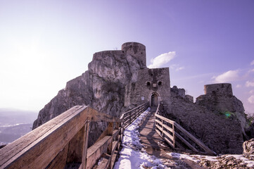 Sticker - Beautiful shot of Srebrenik Fortress in Gornji Srebrenik, Bosnia and Herzegovina