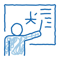 Poster - Foreign Language Teacher doodle icon hand drawn illustration