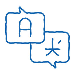 Poster - Speak In Different Languages doodle icon hand drawn illustration