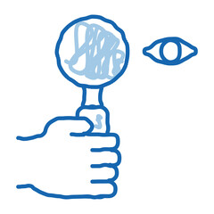 Poster - Human Eye Optical Research doodle icon hand drawn illustration