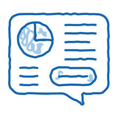 Aufkleber - Statistician Report Spoken doodle icon hand drawn illustration