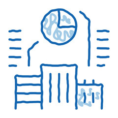 Aufkleber - Real Estate Market Analysis doodle icon hand drawn illustration