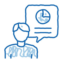 Aufkleber - Human Talk About Statistics doodle icon hand drawn illustration
