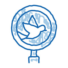 Poster - Bird Ornithology Research doodle icon hand drawn illustration