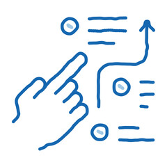 Poster - strategy way doodle icon hand drawn illustration