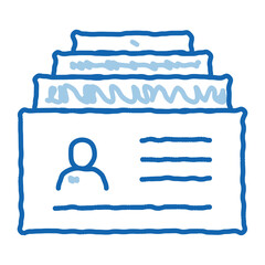 Aufkleber - Customer Database doodle icon hand drawn illustration