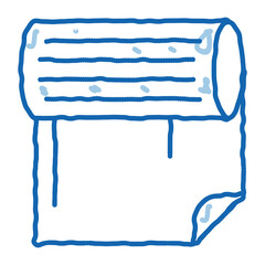 Sticker - Paper Roll doodle icon hand drawn illustration