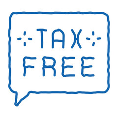 Poster - Tax Free doodle icon hand drawn illustration