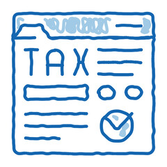 Poster - Tax Web Site doodle icon hand drawn illustration