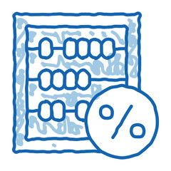 Poster - Abacus Count Tool doodle icon hand drawn illustration