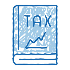 Poster - Tax Law Book doodle icon hand drawn illustration