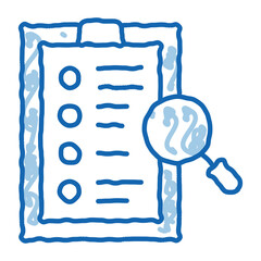 Poster - Document Research doodle icon hand drawn illustration