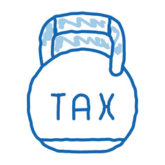 Poster - Metal Weight Tax doodle icon hand drawn illustration
