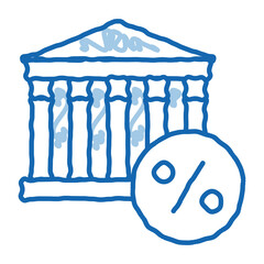 Poster - Building Percent doodle icon hand drawn illustration
