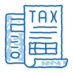 Poster - Tax Calculator doodle icon hand drawn illustration