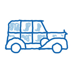 Poster - Vintage Car doodle icon hand drawn illustration