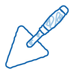 Poster - Plastering Trowel doodle icon hand drawn illustration