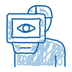 Poster - Personal Eye Treatment doodle icon hand drawn illustration