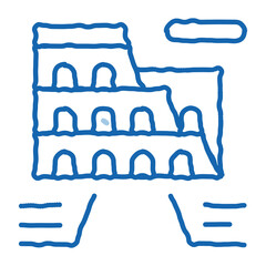 Poster - Landmark doodle icon hand drawn illustration