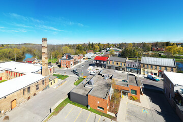 Wall Mural - Aerial view of Ayr, Ontario, Canada downtown