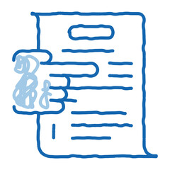 Poster - transaction document pointer doodle icon hand drawn illustration