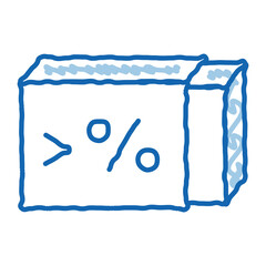 Sticker - high percentage butter doodle icon hand drawn illustration