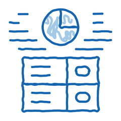 Poster - long data storage doodle icon hand drawn illustration