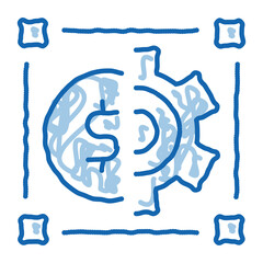 Poster - cash account credentials doodle icon hand drawn illustration