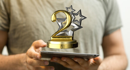 2nd two award in hand 3d