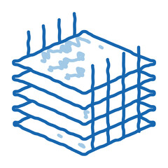 Fototapete - building sheets for home doodle icon hand drawn illustration