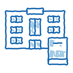 Poster - library doodle icon hand drawn illustration